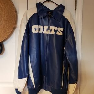 Brand new pleather Colts jacket size LT tall